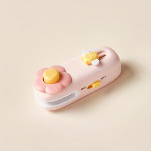 TEMU 1개 휴대용 스낵 실러, 미니 충전식 핸드헬드 컴팩트 가정용 식품 봉지 밀봉기, 플로럴 패턴 디자인, 가족 사용 및 야외 파티, 파티 용품, 식품 보관, 경량 도구, 스타일리시 액세서리, 내구성 있는 플라스틱, 휴대 간편, 봉지 밀봉기, 밀봉 기계, 홈 쿠커, 아웃도어 애호가