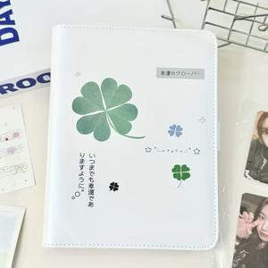 TEMU 럭키 클로버 앨범+20 내지 스타 추적 카드 앨범 보관 앨범 인스 리버스 스냅 앨범 카드 팩 PU 보관 카드 클립 카드 커버