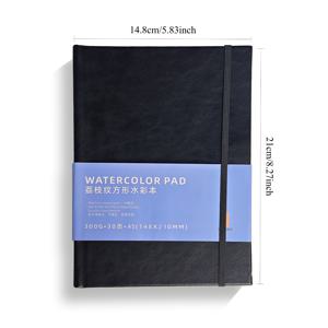 TEMU 전문가용 수채화 스케치북 패드 - 230GMS/300GMS 무산소 콜드 프레스 종이, 고품질 잉크로 수채화 그림, 드로잉, 혼합 미디어 및 서예에 적합 - 세련된 디자인, 내구성 있는 커버, 예술가, 교실 및 사용에 이상적, 수채화 도구, 예술적 저널링, 우아한 커버 디자인, 매끄러운 질감, 스케치북, 학교 용품