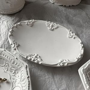 TEMU 1개 세련된 유럽 스타일 레진 주얼리 디스플레이 트레이 - 반지, 귀걸이, 목걸이 구획 포함, 웨딩, 파티, 주얼리 보관 및 사진 소품용, 내구성 있는 아트리스틱 보드, 비식품용|귀걸이|목걸이|링귀걸이