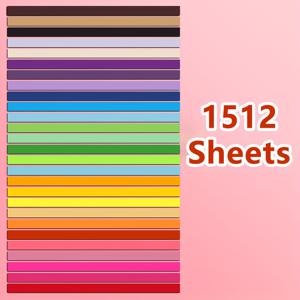 TEMU 1512장 오리가미 별 종이 - 27가지 색상, 행운과 소원 별 만들기용, 펜타그램 DIY 접기 종이, 파티, 학교, 모든 연령에 적합 - 창의적인 선물