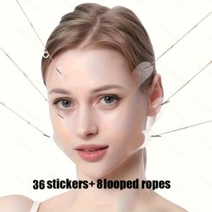 TEMU 36개입 얼굴 리프팅 테이프, 리프팅 테이프, 리프팅 넥 스트랩 2025 신모델, 얼굴 목 리프팅 스트랩 장시간 지속 얼굴 리프팅 스트랩 무형 초박형 얼굴 리프팅 장치, 목과 눈 리프팅용, 피부 탄력 테이프,아이 컨투어 케어,이음새 없는 디자인,은밀한 미용 액세서리,내구성 있는 구조,의료용 접착제, 액세서리,화장품 사용자,뷰티 애호가