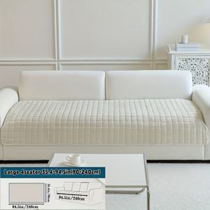 TEMU [정사각형] 단색 밀크 벨벳 미끄럼 방지 소파 쿠션 1개, 반려동물 친화적, 편안하고 통기성 좋음, 스타일리시한 홈 데코, 거실, 침실, 사무실에 적합, 100% 폴리에스터 재질, 세탁기 사용 가능, 손세탁 가능, 가을 및 겨울에 적합|소파|쇼파쿠션|3인용쇼파