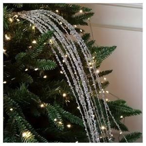 TEMU 샴페인 색상의 스팽글이 특징인 고급스러운 폭포 갤럭시 크리스마스 트리 장식 3개 세트 - 반짝이는 가지와 우아한 걸이 장식이 특징이며 크리스마스, 결혼식 및 파티에 적합 - 전기 불필요