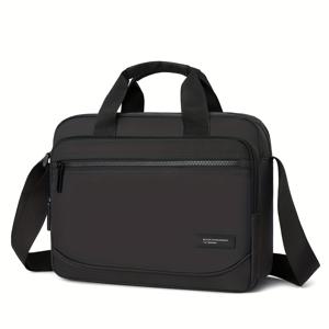 TEMU 남성용 대용량 멀티컴파트먼트 크로스바디 브리프케이스 - 내구성 강화 조절 가능 숄더백, 출퇴근, 비즈니스 여행 및 노트북, 태블릿, 휴대폰 정리에 적합|남자서류가방