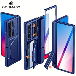 TEMU 휴대폰 케이스 - 할로윈, 추수감사절, 크리스마스 선물: 삼성 Z Fold7 호환 휴대폰 케이스, 다기능 카드 슬롯, 렌즈 보호 커버, 힌지 보호, 숨겨진 휴대폰 홀더 기능 포함