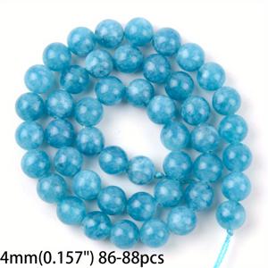 TEMU 블루 칼세도니 비즈 모음 4/6/8/10/12mm - 15