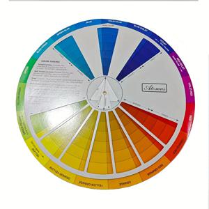 TEMU 9.06인치 국제 표준 컬러 그라데이션 휠, 이론 가이드 플레이트 및 매칭 솔루션 매뉴얼이 포함된 디자이너용 컬러 그레이딩 카드 – 구성 문제를 쉽게 해결하는 DIY 수제 팔레트