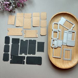 TEMU 빈티지 시리즈의 작은 우표 세트, 라벨 티켓 스텁, 종이 아트 엠보싱용 커팅 다이 템플릿, 엠보싱 종이 카드 및 앨범 공예용 창의적인 커팅 몰드, 스크랩북 및 아름다운 수제 선물 제작에 사용.