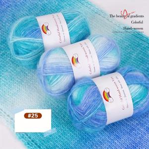 TEMU 초경량 스프레이 울 실, 옴브레 모헤어 그라데이션 컬러 실, 섹션 염색 실, 캐주얼 니팅 소재 실, 패션 스웨터, 트렌치 코트, 재킷, 모자, 스카프, 쇼울용, 1봉지 = 3스키니 = 150g