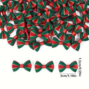 TEMU 50개 축제 크리스마스 리본 - 빨강, 녹색 & 금색 폴리에스터 장식, 화환, 나무 & 선물용, 휴일 축하, 크리스마스 장식, 크리스마스 트리 리본, 크리스마스 트리 리본, 크리스마스 장식, 선물 리본, 공예용 리본, 크리스마스 포장 액세서리, 크리스마스 공예 재료, 크리스마스 리본