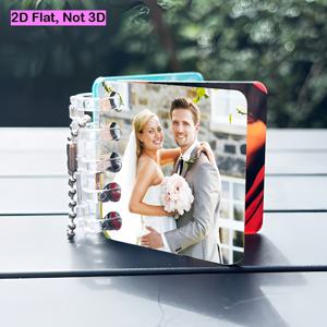 TEMU 2D 플랫 - [2D 플랫] 아크릴 포토 앨범 4개 사진 키체인으로 맞춤 제작된 2D 디자인, 거실, 침실, 사무실용 개인 맞춤 DIY 다면 사진, 장식 간판 및 명판, 커플, 동창