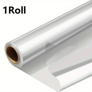 TEMU 1롤 투명 OPP 플라스틱 셀로판 랩 시트 - 선물 포장, 공예, 웨딩 페이버, 롤리팝 & 캔디 백용 포장지