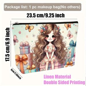 TEMU 1개 귀여운 앉아있는 선물 메이크업 파우치 - 화장품, 펜 케이스, 딸/선생님을 위한 결혼/졸업 선물용 멀티클러치 (다색상) - 손세탁 가능한 일상용 가방, 엄마와 베스트 프렌드에게 적합