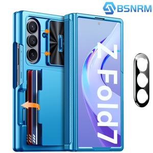 TEMU 이것은 삼성 Z Fold 7용으로 디자인된 휴대폰 케이스입니다. 듀얼 렌즈 보호대, 다기능 클립, 통합 렌즈 커버, 힌지 보호대 및 스크린 보호 필름이 모두 포함되어 있으며, 충격 방지 기능이 있는 지갑 스타일로 Galaxy와 호환됩니다.|폰케이스|지갑