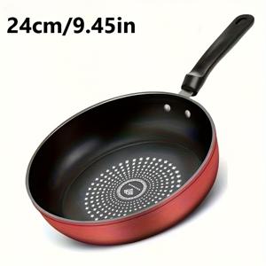 TEMU 튼튼한 24센티미터(9.45인치) 주철 프라이팬 - 가스 및 인덕션 쿠커에 적합한 고품질 논스틱 프라이팬, 부드러운 스테이크, 맛있는 아침 식사, 쉬운 팬케이크에 완벽