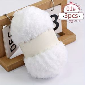 TEMU 3개 세트 슈퍼 소프트 100% 폴리에스터 코랄 실 - 라이트 베이지, 폭신폭신한 질감, 뜨개질 및 코바늘 타월 및 공예용, 50g, 다양한 색상, DIY 뜨개질 및 코바늘 프로젝트, 수제 스카프, 모자, 장갑, 쇼울, 스웨터 실 - 벌크 실