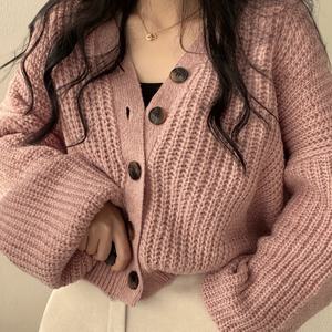 TEMU 여성용 가을/겨울 솔리드 컬러 다용도 스웨터 코트, 루즈핏 오버사이즈 게으른 랜턴 슬리브 따뜻한 두꺼운 가디건 탑