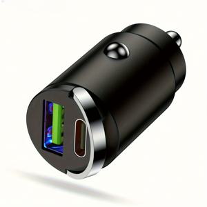 TEMU 90W Type-C, 아이폰 14 13 Pro Max, 아이패드, 맥북 호환, PD3.0 및 QC3.0 듀얼 포트가 있는 초소형 메탈 고속 충전 어댑터 (배터리 없음)