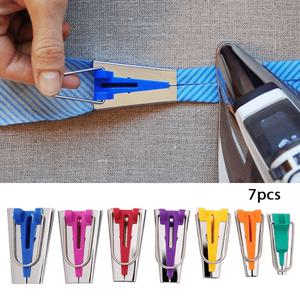 TEMU 7-in-1 바이어스 테이프 메이커 기계 - 헤비듀티 패브릭 바인딩 도구, 싱글/더블 폴드, 접힘 메커니즘, 다리미와 호환, 퀼팅, 재봉, 공예용 - DIY 바이어스 테이프 메이커 (블루, 퍼플, 레드, 그린, 오렌지, 블랙, 화이트) - 초보자와 전문가에게 이상적