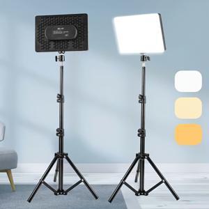 TEMU LAQIUIUE 10인치 링 라이트 조절 가능 삼각대 스탠드 & 휴대폰 홀더 포함 - LED 조명 패널, 사진 촬영, 블로깅, 라이브 스트리밍, 메이크업, 셀카, 줌 회의 용 - 스마트폰/태블릿 호환, 플러그인 링 라이트 시스템