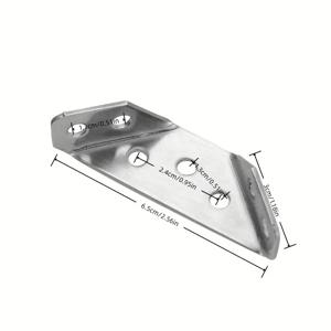 TEMU 400개 고강도 스테인리스 스틸 코너 브래킷, 선반 브래킷 - 50개 스테인리스 스틸 코너 브래킷 + 350개 나사 90° 직각 지지, 코너 커넥터 옷장 고정 파티션 두꺼운 코너 브래킷, 가정용 캐비닛 및 가구에 적합, 선반브라켓, 앵글