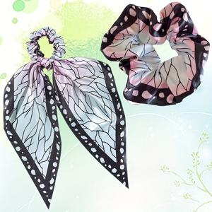 TEMU 2PCS 일본 만화 애니메이션 헤어 타이, 패션 리본 스크런치, 할로윈 코스튬 헤어 액세서리, 귀엽고 달콤한 헤어 밴드, 포니테일 홀더