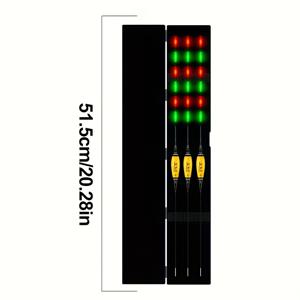 TEMU 3개 세트 야간 발광 낚시 플로트 시스템 - UV/블랙 활성화 발광, 내구성 강한 나노 복합 독립형 플로트, 배터리 불필요 (CR425 호환) - 잉어, 파이크, 송어, 농어, 메기용 야간 낚시