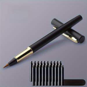 TEMU 새로운 만년필 스타일, 교체 가능한 잉크 , 전통 중국화용 부드러운 서예 펜, 늑대털 부드러운 붓펜, 부드러운 펜촉 사인펜|캘리그라피