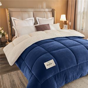 TEMU 1개 포근한 부드러운 우유 양털 따뜻한 겨울 담요 - 두꺼운 플러시 이불, 모든 계절에 적합, 및 컨트리 스타일 침실을 위한 베이지 체크 무늬, 완벽한 고급 침구 및 소박한 장식, 세탁기 사용 가능한 겨울 침구 퀼트.