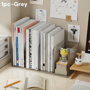 TEMU 1개 투명 플라스틱 데스크탑 책장 - 4단 소형 테이블탑 선반 정리대, 가정, 사무실, 학교용 - 잡지, 책, 메모장 보관용 투명 플라스틱 선반 - 공간절약형 책상 선반|책꽂이