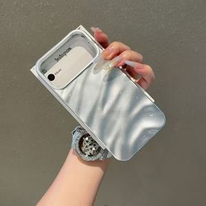 TEMU 아이폰 17 프로 맥스, 16 플러스, 15, 14, 13, 12 모델용 슬림하고 우아한 광택 전기도금 폰 커버 - 보호 기능 제공, 보바 스마트폰 케이스, 핸디 커버, 케이스