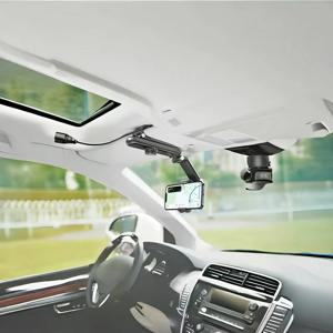 TEMU 대시보드 마운트 1080도 회전 차량용 휴대폰 홀더 - ABS 소재 & 방수 디자인 - 스마트폰, 태블릿 호환 조절 가능한 선바이저 브래킷 - 핸즈프리 운전 액세서리|휴대폰거치대