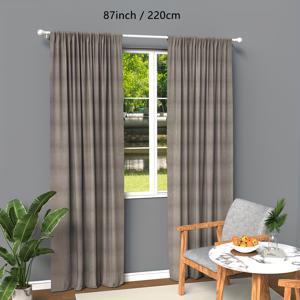 TEMU 0.63인치 철제 스플라이싱 화이트 커튼 로드/로마식 커튼 로드, 클래식 다용도 소형 원형 볼 장식 헤드 브래킷 세트 특징, 길이 23-87인치. 설치 용이, 튼튼하고 내구성 좋음, 적합: 커튼 로드/샤워 로드/햇빛 가리개 로드|커튼봉|샤워커튼