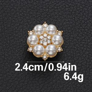 TEMU 여성용 우아한 라인스톤 & 버튼 커버 2개 세트 - 분리형 클립온, 스파클링 펀시 버튼과 플라이어 프레스, 드레스, 정장, 투엑서에 완벽, 혼합 색상, 금속 소재, 드레스 액세서리, 고급스러운 소품, 라인스톤 장식