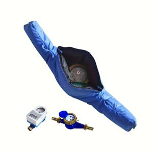 TEMU 겨울 방수 온도계 커버 - 분리형 보온 폴리에스터 야외 파이프 보호대, 압력 진공 브레이커 및 역류 방지용, 고품질 소재, 편리한 디자인, 날씨에 강한, 냉각 지역 필수품, 라디에이터 파이프 커버