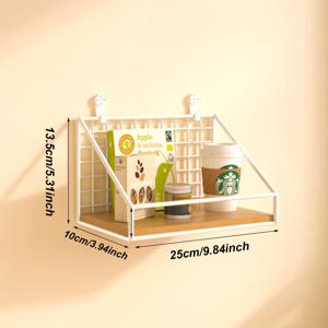 TEMU 벽걸이 헤비듀티 스토리지 선반 바구니 - 부식 방지 철제 행거 정리함, 주방, 욕실, 침실, 사무실용 - 팜하우스 & 인더스트리얼 데코, 간편 설치 (공구 불필요), 공간 절약형 선반, 벽장 정리함