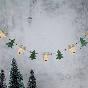 TEMU 나무 사슴과 크리스마스 트리 가랜드 - 축제 분위기의 벽 장식, 인조 나무 벽난로 장식, 전기 불필요, 크리스마스 및 겨울 축하 행사에 적합, 크리스마스 장식