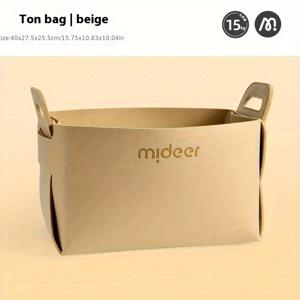 TEMU 대용량 헤비듀티 접이식 수납 바구니 - 튼튼한 가장자리, 녹색 접이식 정리함 (차량 트렁크, 침대, 침대 밑용) - 공간 절약형 내구성 컨테이너 (옷, 담요 보관용)