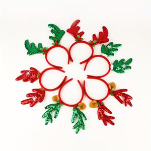 TEMU 반짝이는 시퀸 글리터 크리스마스 헤어밴드 6개 세트 - 파티, 호두까기 인형, 여왕 코스튬, 그룹 의상용 (6가지 스타일)