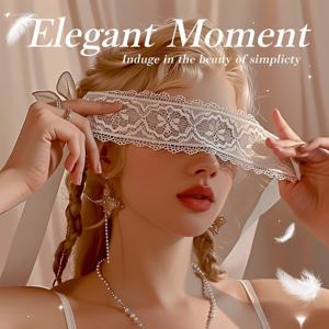 TEMU 4개 세트 우아한 레이스 아이 마스크 - 블랙 & 화이트 투톤 아이마스크, 부드럽고 편안한 착용감, 코스프레, 프롬, 테마 파티, 데이트, 크리스마스 이벤트에 적합 - 라이트 베이지 타입에 적합