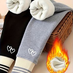 TEMU 여름/겨울용 여아용 보온 레깅스, 신상 스타일, 두꺼운 보온, 어린 아이들을 위한 타버드 팬츠