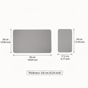 TEMU 2개 세트 재봉틀 무소음 패드 & 발판 매트, 충격 방지 및 이동 감소, 미끄럼 방지 공예 액세서리, 예술품 보관 및 운반용품, 기계 운동 제어,충격 방지 발판 매트,재봉틀 부속품 키트,정밀 설계된 매트,공예 애호가