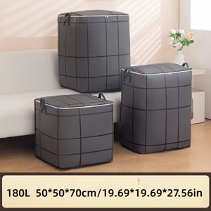 TEMU 1개 대형 헤비듀티 접이식 이사 가방 - 지퍼 구획 포함, 옷, 침구, 여행용 가방 및 수납 정리용 | 내구성 있는 휴대용 포장 박스, 공간 절약 디자인 (테이프 필요 없음)