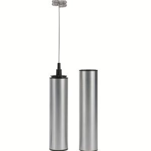 TEMU CREATEPRO 충전식 스테인리스 스틸 우유 거품기 - 2단계 속도 조절, 코드 포함, 304 스테인리스 스틸 라떼, 카푸치노, 에스프레소용 우유 거품기, 바리스타 및 가정용, 커피 캡슐/원두 우유 호환|커피