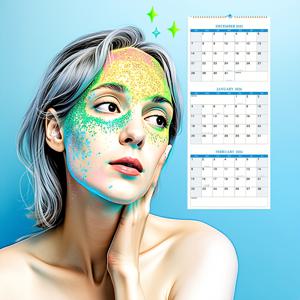 TEMU 다기능 수직 캘린더 - 한 페이지에 3개월 레이아웃, 5개 국경일 쉽게 표시! 대형 26x11인치 크기, 14개월 추가 커버리지 (2025년 12월 - 2027년 1월), 올인원 스케줄 관리 & 장식|2025년달력