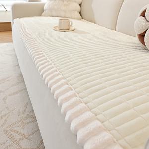 TEMU 퀼팅 샌드위치 밀크 벨벳 소파 쿠션 1개, 부드럽고 편안하며 통기성이 좋으며 구름 모양의 가장자리가 특징이며 미끄럼 방지 디자인으로 거실, 아파트 및 사무실에 적합합니다. 기하학적 패턴이 특징이며 반려동물 친화적입니다.|소파|의자|쇼파쿠션