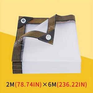 TEMU 이중 레이어 두꺼운 4.15Mil 엣지 밀봉 펜트레이션 고탄성 방수 천, 실내외 비 및 추위 보호, 닭장, 발코니, 꽃, 온실, 야외 캠핑 비 보호, 차량 보호에 적합