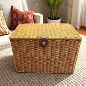 TEMU 손으로 짠 덮개 보관 상자/플립 보관 바구니/옷장 보관/수확 바구니/고양이와 개 애완동물 침대/잡화/선물/속옷/신발/책/집들이 선물/통기성 적층 가능/추수감사절/할로윈/크리스마스/죽은 자의 날/발렌타인데이/부활절//성 패트릭의 날/봄/여름/가을/겨울/결혼식/새해/개학, 선반 바구니