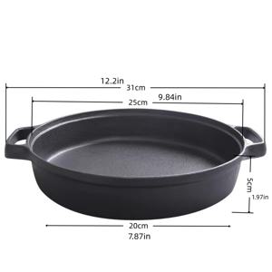 TEMU 4가지 사이즈 선택 가능 1개 깊은 물에 삶는 만두 냄비, 두꺼운 주철 평평한 바닥 논스틱 프라이팬, 가정용 팬케이크 핫팟 수프 요리 - 실내외 사용에 완벽한 다목적 주방용품